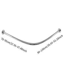 U-Shaped Stainless Steel Extendable Corner Rod For Bathroom Bathtub, International Style, Metal, Adjustable Bath And Boutique Corner Rack Accessory - A - View 18