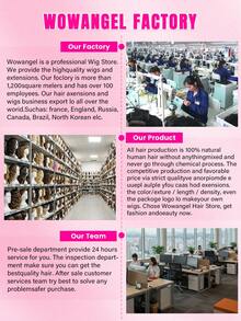 WOWANGEL 32英寸 13x6 超高密度 250% 直发蕾丝前假发，无缝真人发刘海假发，适合各种场合，如派对、毕业典礼、旅行、婚礼、游泳、度假和日常生活 - Natural Black - 查看 10