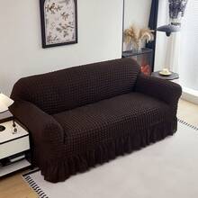 1 Piece  Sofa Cover Elastic Living Room Sofa Cover Pet Anti-Dirty Universal Sofa Protector Home Decoration Sofa Cushion Cover - 咖啡棕色-2 - 查看 5