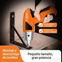 2026 nuevo juego de herramientas de mantenimiento de perforación eléctrica doméstica destornillador eléctrico de litio, kit de herramientas de combinación de carga de cable usb, un juego de diez juegos de mini, fácil de usar y - Naranja - Ver 7