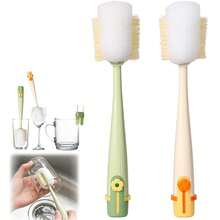 Ensemble de 5 brosses de nettoyage de bouteille, taille : 30,5 cm x 5 cm. Ensemble de brosses de nettoyage de bouteille d'eau multifonctionnel tout neuf comprenant un couvercle portable détachable et une brosse pour couvercle, une brosse pour paille, une brosse pour buse, une brosse pour fente et une brosse pour le corps de la bouteille. Peut facilement nettoyer jusqu'au fond de la tasse, ne s'accumule pas facilement. (Vert+Blanc, Jaune+Blanc) - Multicolore - Voir 4