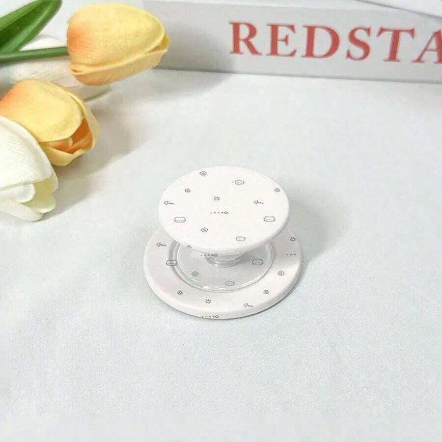 MagSafe Magnetic Phone Holder, Air Cushion Stand, Magnetic Base, Strong Magnetic Adsorption, Detachable, Cute Cat & Fish Bone Pattern Design - Multicolor - View 1