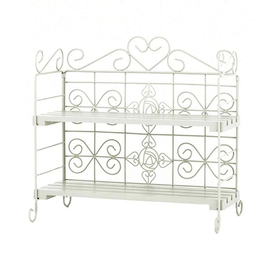 2 Tier Vanity Makeup Organizer Shelf - Skincare Cosmetic Storage Rack For Dressing Table - Beige - View 1