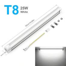 Bombilla de tubo fluorescente T5/T8 15W/25W de ahorro de energía AC220V para iluminación de salas de exposiciones de tiendas, de conexión de enchufe UE EE.UU. DQO4 - Solo cable de conmutación de la UE - Ver 12