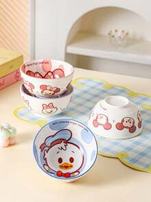 Disney 迪士尼卡通陶瓷釉面餐具，高品质家用耐热饭碗 - 彩色 - 查看 6