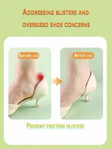 Silicone Heel Grips, Thick Half Size Inserts For Loose High Heels, Anti-Slip Shoe Pads For Women - Transparent - View 5