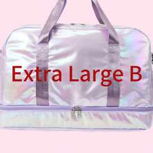 亮面珍珠色健身包，带鞋仓和干湿分离口袋，男女通用大容量旅行手提包/旅行包，瑜伽包，运动包，旅行行李包，休闲包，采用耐用防水牛津布面料，多隔层设计，适合户外运动、运动装备收纳、运动配件收纳、篮球配件收纳、足球配件收纳、旅行收纳、休闲包、体育赛事收纳，男士礼物，女士礼物，运动礼品 - 彩色 - 查看 14