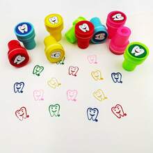 1/5/10/20/30 piezas Juego de sellos divertidos con dientes, sellos de recompensa, sellos creativos, sellos de incentivo para el aula, regalos para maestros - Multicolor - Ver 12