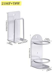1/2 piezas Soporte de pared para cepillo de dientes eléctrico, organizador de almacenamiento de baño, adecuado para uso doméstico para guardar cepillo de dientes, soporte de cepillo de dientes, soporte de afeitadora, decoración de baño del hogar - Multicolor - Ver 12