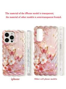 Braided Butterfly Painted Shockproof Phone Case With Wrist Strap, Compatible With IPhone 14, 14 Pro, 14 Pro Max, 13, 13 Pro, 13 Pro Max, 11, 11 Pro Max, 12, 12 Pro, 12 Pro Max, XR, XS, 15, 15 Pro, 15 Pro Max, 16, 16 Pro, 16 Pro Max, 17, 17 Pro, 17 Air, 17 Pro Max - Multicolor - View 5