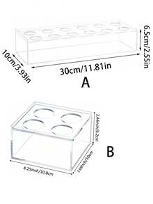 Bình hoa acrylic hình chữ nhật 12/4 lỗ, bình hoa nhựa cao cấp, hộp đựng hoa, vật trang trí bàn ăn, vật trang trí nhỏ, thích hợp cho đám cưới, nhà cửa, trang trí bàn ăn, hộp hoa hồng trong suốt hiện đại, hộp đựng hoa, trang trí tiệm làm đẹp, quà tặng trang trí nhà cửa mùa xuân/hè, sinh nhật, tốt nghiệp. - Nhiều màu - Xem 3