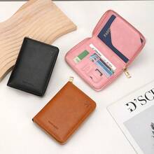 Capa Multifuncional RFID Anti-Roubo para Passaporte em Tecido Liso, Bolsa de Armazenamento para Bilhetes de Viagem e Cartões, com Zíper, Bolsa de Viagem, Bolsa de Viagem, Bolsa de Viagem, Bolsa de Viagem, Organizador de Viagem de Grande Capacidade, Essenciais de Cruzeiro, Essenciais de Férias, Itens Essenciais de Viagem para Homens e Mulheres - Multicolorido - Visão 7