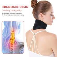 Self-Heating Tourmaline Neck Magnetic Therapy Set To Relieve Fatigue And Pain - 黑色 - 查看 8