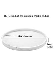 Thickened Silicone Vanity Organizer Tray For Bathroom Accessories, Kitchen Countertop, Living Room Decor, Multipurpose Shatter-Resistant Round Tray Decor For Candle Perfume Soap Plant - Multicolor - View 20