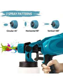 1 Peça Máquina Portátil de Pintura a Spray Elétrica Sem Fio, Pistola de Pintura de Alta Pressão, Equipada com Bateria de Íon de Lítio, Fácil de Limpar, Adequada para Decoração Doméstica, Móveis, Armários, Cercas. Pistolas de Pintura a Spray Interna e Externa, Ferramentas Ideais para Presentes de Trabalhos DIY! - Multicolorido - Visão 8