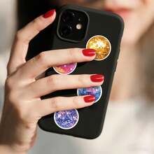 500pcs Colorful Disco Ball Graffiti Stickers, 1 Inch Round, 10 Patterns, Retro Atmosphere Party Decorations, Office Stationery, Water Bottle, Laptop, Phone DIY Decor, PVC Waterproof Stickers Scrapbook Supplies Funny Stickers Kindle - 500 Colorful Disco Ball Stickers - View 3