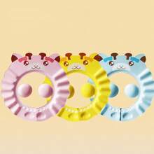 3pcs Cartoon Shower Cap, Waterproof Ear Protection Adjustable Shampoo Bath Cap - Basic model - View 1