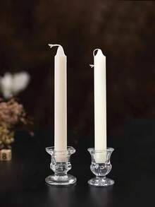 1 件/1 套玻璃烛台/烛架/烛台,温馨透明玻璃烛台,适用于节日聚会、家居装饰、乔迁礼物、餐桌中心摆件、下午茶摆设、儿童派对装饰、婴儿房装饰、宠物友好型家居装饰、窗台展示、书架装饰、玄关桌装饰、户外露台装饰、烛光瑜伽等场合。 - 多色 - 查看 15