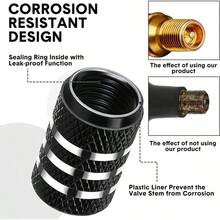 Tapas de válvula de neumático de coche, cubiertas de vástago de llanta de aleación de aluminio, tapas de vástagos de válvula impermeables Airdust para motocicletas, camiones y bicicletas CKHN - 4 piezas - morado - Ver 4