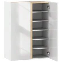 Shoe Cabinet With Soft-Close Mechanism, 6 Shelves Without Handles, Capacity Up To 18 Pairs, For Entryway, Hallway, Wood, White - White - View 1