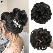 1pc Wig Bun Hairpiece, High Temperature Fiber Fluffy Curly Hair Bun, Elegant Hair Chignon ,Ponytail Holders ,Hair Elastics ,Rubber Bands ,Scrunchies ,Hair Rope - Multicolor - View 12