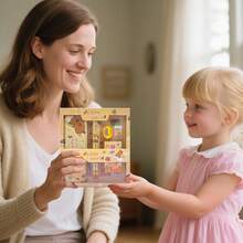 Juego de papelería infantil (incluye estuche): 5 piezas de papelería con dibujos animados (lápiz, borrador, sacapuntas, regla y cuaderno) | Ideal para la vuelta al cole, regalos y tareas escolares. - Caqui - Ver 8