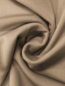 1pc Women's Elegant Solid Color Knit Dress - Khaki - View 10