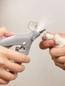 1pc 5X Magnifying Pet Nail Clipper With LED Light - Multicolor - View 2