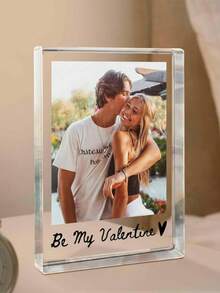 Personalized Acrylic Photo Frame, Custom Acrylic Photo Display Stand, Valentine's Day Gift (For Him/Her), Couple Photo Frame - Multicolor - View 7