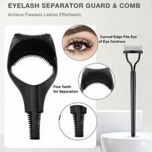 Eyelash Tools - Eyelash Mascara Guard And Stainless Steel Eyelash Comb, Eyelash Brush, Create Natural Lashes, Prevent Mascara Clogging, Makeup Tools - Multicolor - View 3