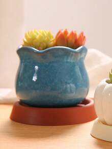 2pcs Thickened Drainage Tray Flower Pot Bottom Mat, Breathable Anti-Rot Pad For Potted Plants And Succulents - Multicolor - View 5