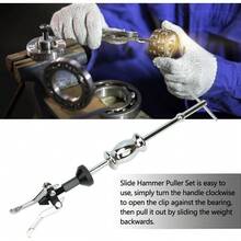 3 Jaw Gear/Bearing Slide Hammer Puller Set, Internal & External Puller - Red - View 4