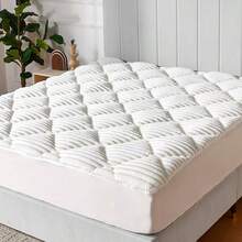 Fleece Mattress Topper Queen, Warm Sherpa Mattress Pad, CloudLike Soft Bed Cover For Winter, Deep Pocket Fits Up To 21, Machine Washable - WhiteQueen - View 5
