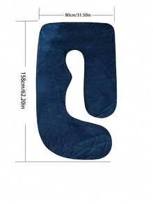 1pc Sleeping Pregnancy Pillow, U-Shaped Full-Body Pregnancy Pillow With Removable Pillowcase - Supports Pregnant Women's Back, Legs, Abdomen, And Hips, Pregnancy Pillow, Gray - Navy Blue - View 2