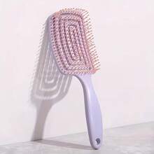 Hair Brush Dry Wet Detangling For Fine, Thick, Curly Hair - Curved And Vented Hair Brush For Women, Men Faster Blow Drying Styling Professional Paddle Vent Detangler - Purple - View 2