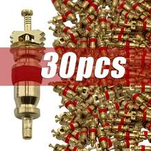 Kit de herramientas de extracción de núcleo de válvula de neumático de cobre, llave de núcleo de válvula, destornillador con Zinc plateado para rueda de coche, camión, bicicleta y motocicleta M43I - 100 piezas - Ver 9