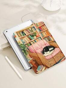 1pc Tablet Protective Case With Cat Pattern, Compatible With 10.2" 2021/2020 10th/9th/8th Gen, (A16) 11" 11th Gen 2025, Galaxy Tab A8 10.5" 2022, Tablet Cover With Pencil Slot, Auto Sleep/Wake - Multicolor - View 6