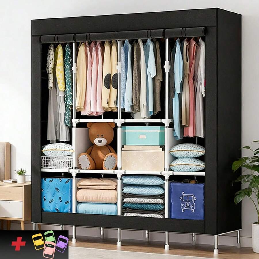 LÈRFM [MXBTG+]170*170 Closet Armable Ropero Rack Guardaropa Recamara Organizacion