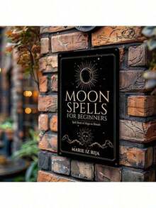 1PC Moon Spells Beginners, Magic Book, Witchcraft Spells Guide, Black And Gold Design, Occult Enthusiasts, 8x12 Inches/ 20x30 - 多色的 - 查看 7
