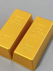 2026新款逼真金砖玩具积木，慢回弹挤压玩具，高品质金粉减压玩具，生日、节日、万圣节、圣诞节完美礼物 - 彩色 - 查看 5