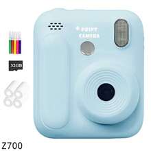 2.4英寸屏幕,儿童即时打印相机,1080P自拍数码相机,便携式旅行玩具,适合3-12岁男孩女孩,完美的生日礼物 - 彩色 - 查看 18