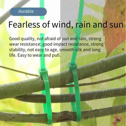 100pcs Gardening Strapping, Zip Ties, Plastic Winding, Plant-Fixing, Portable Gardening Cables, Gardening And Lawn Care
