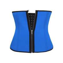 Waist Trainer Women Tummy Control - Neoprene Sport Waist Cincher Belt With Zipper & Hook Closure, Slimming Body Shaper Postpartum, Workout, Yoga & Sweat Enhancement, Black (Adjustable, Plus Size Friendly) JBLR - 黑色 - 查看 6
