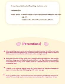 Contigo Starry Dream Ceramic Coated 316 Stainless Steel Cute Direct Drink Insulated Coffee Tumbler, Suitable For Students, Couples, Gifts - Multicolor - View 12