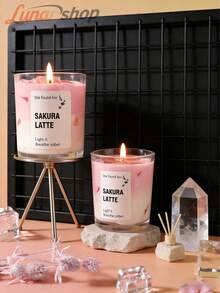 1/2个咖啡杯造型果冻蜡烛（樱花/抹茶拿铁，淡香），持久留香12-30小时，植物基香氛，（客厅/卧室放松）烛台适用 | 家居装饰，房间装饰，适合情人节/母亲节/狂欢节/复活节/派对礼物，婚礼用品/桌面摆件，春夏玫瑰香氛蜡烛，露营装备，花园装饰，咖啡爱好者专属礼物，男女皆宜的礼物创意 - 多色-1 - 查看 9