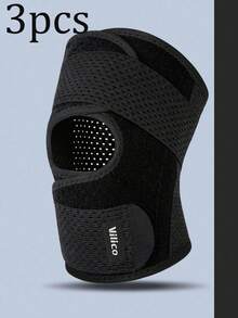 可调节交叉绑带和透气网布男女通用护膝，轻便的ACL/半月板保护，适用于跑步、健身和其他活动，有效减轻关节压力。适合女性护膝、跑步装备、健身器材，可作为情人节、妇女节、返校季、父亲节、母亲节等节日的礼物。 - 彩色 - 查看 27