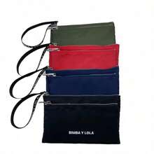 New, Stylish Women's Wallet/Clutch Made Of Nylon, Lightweight And Waterproof, With Zipper. - Black - View 3