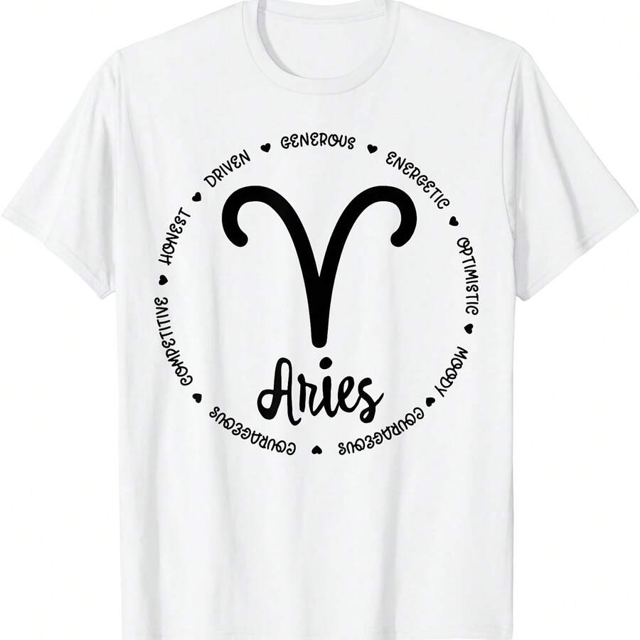 Camiseta con estampado de cumpleaños de la reina del zodiaco Aries para niñas y mujeres - Blanco 3 - Ver 1