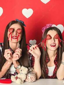 6 قطع من الترتر الرغوي بشكل قلب لامع باللون الأحمر/الوردي - ديكور قلوب فضفاضة، مناسب لعيد الحب، ديكور الزفاف، ذكرى الزواج، هدية عيد الأم، ديكور عيد الحب، هدية رومانسية، ديكور المنزل، زينة عيد الحب - متعدد الألوان - مشاهدة 5