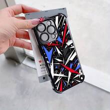 Funda de Teléfono con Diseño de Cuchilla Colorida Adecuada para iPhone 16, 15, 14, 13, 12, 11 Pro Max, X, XR, XS Max, 8, 7 Plus Funda Transparente Suave a Prueba de Golpes - Colores mixtos - Ver 6